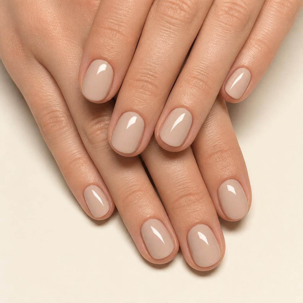 Nude manicure result
